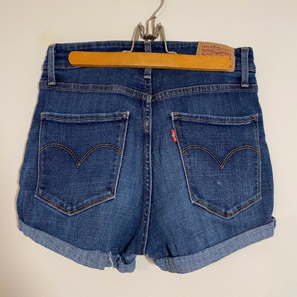 Levi's high-waist denim shorts